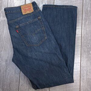 Levis Mens 527 Slim Bootcut Jeans Size 36x34 Mid Rise Blue Denim Wash Pants
